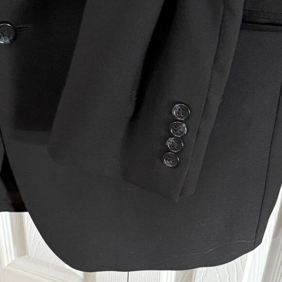 Jos. A. Bank 43L men’s charcoal suit jacket blazer 100% wool 2-button front - Picture 4 of 8